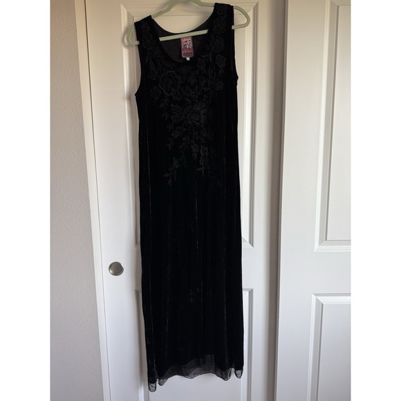 Johnny Was Maxi Black Velvet Dress SleevelessEmbroidered Burnt Size Large NWOT - threedaughtersproperties.com Johnny Was Maxi Black Velvet Dress SleevelessEmbroidered Burnt Size Large NWOT - threedaughtersproperties.com